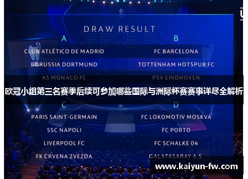 欧冠小组第三名赛季后续可参加哪些国际与洲际杯赛赛事详尽全解析